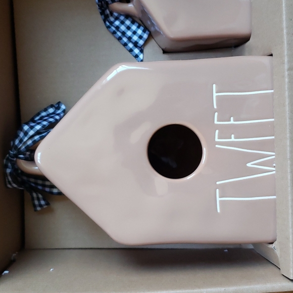 NWT Rae Dunn Tweet And Chirp Set Of 2 Birdhouses - Picture 3 of 5
